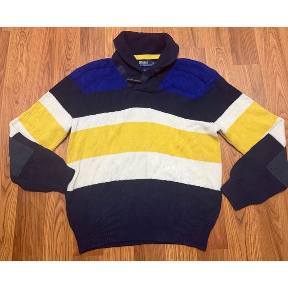 Polo Ralph Lauren Other - Polo Ralph Lauren Sweater Mens Extra Large Shawl Toggle Striped Cotton